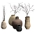 Rustic Handcrafted Vases with Twigs 3D model small image 2