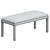 Vintage Blue Parsons Bench 3D model small image 3