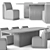 Restoration Hardware Teak Dining Set 3D model small image 4