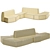 Multifunctional True Design Stone Sofa 3D model small image 5