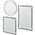 Modern Chic Wall Mirror Set 3D model small image 1