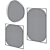 Modern Chic Wall Mirror Set 3D model small image 4