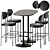 Verner 430 Bar Stool Set 3D model small image 1