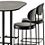 Verner 430 Bar Stool Set 3D model small image 5