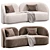 Bruno Moinard Moshi Canape Sofa 3D model small image 1