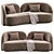 Bruno Moinard Moshi Canape Sofa 3D model small image 3