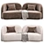 Bruno Moinard Moshi Canape Sofa 3D model small image 4