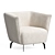 Sustainable Recycled Fabric Armchair 3D model small image 1