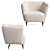 Sustainable Recycled Fabric Armchair 3D model small image 2