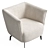 Sustainable Recycled Fabric Armchair 3D model small image 3