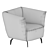 Sustainable Recycled Fabric Armchair 3D model small image 5