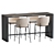 Modern Bar Stool Set Ensemble 3D model small image 3