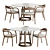 Modern Dining Set Greeny Timeless 3D model small image 1