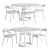 Modern Dining Set Greeny Timeless 3D model small image 4
