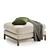 Versatile Owen Ottoman in 2 Colors 3D model small image 3