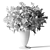 Lily Bouquet in Glass Vase 3D model small image 2