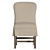 Ticking Stripe Dining Chair 3D model small image 5