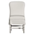 Ticking Stripe Dining Chair 3D model small image 6