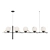 Modern Black Base Branch Chandelier 3D model small image 2