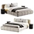 Elegant Boss Dream Velvet Bed 3D model small image 1