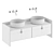 Modern White Swing Vanity Set 3D model small image 3