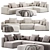 Modern Zeppelin Okha Sofa Design 3D model small image 1