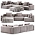 Modern Zeppelin Okha Sofa Design 3D model small image 2