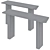 Sleek Carly Console Table 3D model small image 6