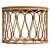 Handcrafted Natural Rattan Table 3D model small image 2