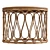 Handcrafted Natural Rattan Table 3D model small image 4