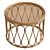 Handcrafted Natural Rattan Table 3D model small image 5