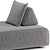 Scandinavian Fabric Chaise Lounge Chair 3D model small image 5