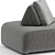 Scandinavian Fabric Chaise Lounge Chair 3D model small image 7