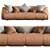 Modern London Style Sofa Bed 3D model small image 4