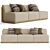 Revamp Your Space with RH TRELICA Teak Sofa 3D model small image 1
