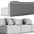 Revamp Your Space with RH TRELICA Teak Sofa 3D model small image 5