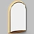 Elegant Arched Metal Mirror Shelf 3D model small image 3