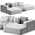 Tamamm Stone Modular Sofa 2 3D model small image 5