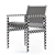 Elegant Journey Dining Armchair 3D model small image 6