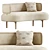 Studioilse Linen Sofa Eclectic Home 3D model small image 2