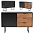 Industrial Chic Loft Design Dresser 3D model small image 1