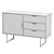 Industrial Chic Loft Design Dresser 3D model small image 8