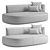 Sleek Pierre Sofa by Flou 3D model small image 4