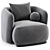 Elegant Rene Armchair Meridiani Design 3D model small image 3