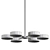 Sleek Matte Black Chandelier 3D model small image 3