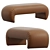  Crescent Bench B6010 Tan 3D model small image 1