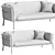 Modern Valet Love Seat in Corona 3D model small image 3