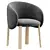 Nebula Wood Chair: Stylish Seating 3D model small image 3