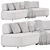 Contemporary Bon Bon Sofa Set 3D model small image 5