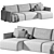  FLORIS Sofa: Modern Comfort Emblem 3D model small image 5